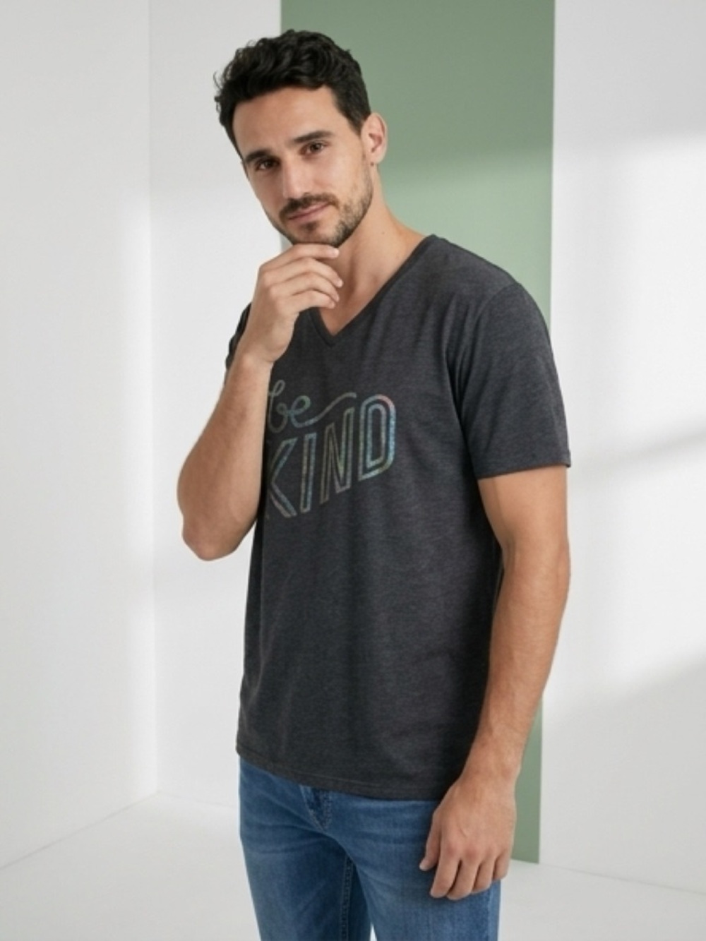 Goodfellow & Co. - Upcycled V-Neck Tee - Be Kind - Size‎ XXL